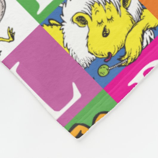 Dr. Seuss's ABC-Muster für farbenfrohe Blockbuchst Fleecedecke (Ecke)
