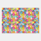 Dr. Seuss's ABC-Muster für farbenfrohe Blockbuchst Geschenkpapier Set (Vorderseite)