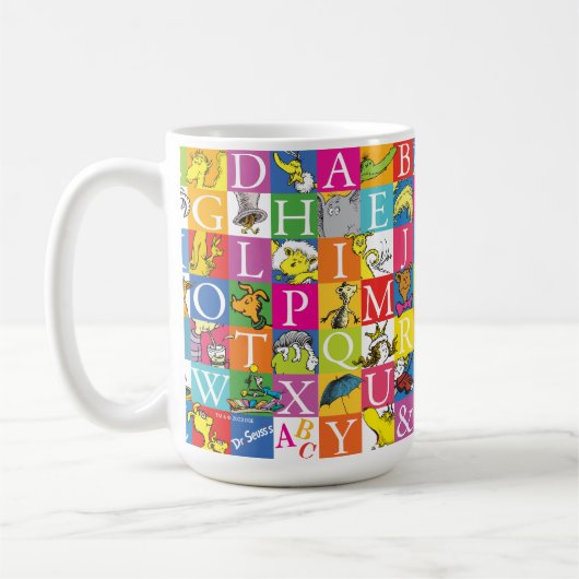 Dr. Seuss's ABC-Muster für farbenfrohe Blockbuchst Kaffeetasse (Links)