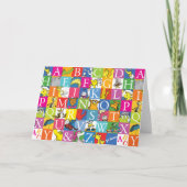 Dr. Seuss's ABC-Muster für farbenfrohe Blockbuchst Karte (Vorderseite)