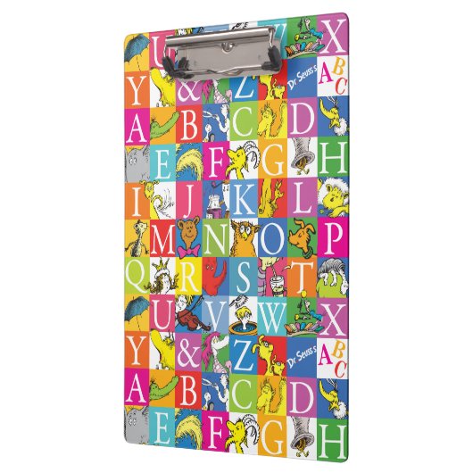 Dr. Seuss's ABC-Muster für farbenfrohe Blockbuchst Klemmbrett (Links)
