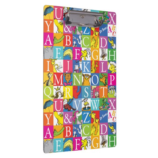 Dr. Seuss's ABC-Muster für farbenfrohe Blockbuchst Klemmbrett (Rechts)