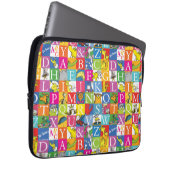 Dr. Seuss's ABC-Muster für farbenfrohe Blockbuchst Laptopschutzhülle (Vorne Rechts)