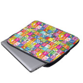 Dr. Seuss's ABC-Muster für farbenfrohe Blockbuchst Laptopschutzhülle (Vorne Knopf)