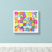 Dr. Seuss's ABC-Muster für farbenfrohe Blockbuchst Leinwanddruck (Insitu (Holzboden))