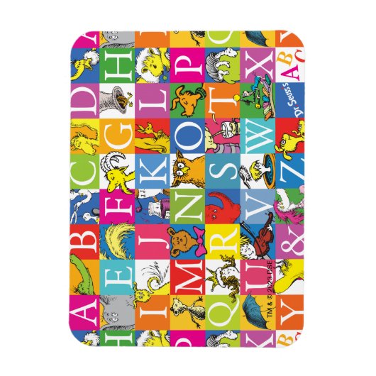Dr. Seuss's ABC-Muster für farbenfrohe Blockbuchst Magnet (Vertikal)