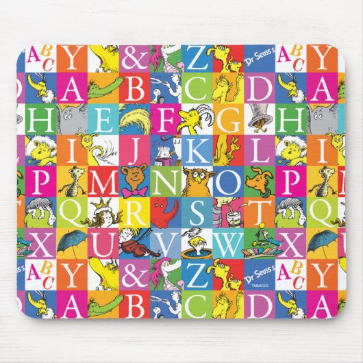 Dr. Seuss's ABC-Muster für farbenfrohe Blockbuchst Mousepad (Vorne)