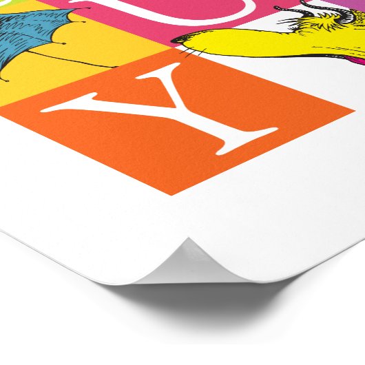 Dr. Seuss's ABC-Muster für farbenfrohe Blockbuchst Poster (Ecke)