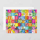Dr. Seuss's ABC-Muster für farbenfrohe Blockbuchst Postkarte (Vorne/Hinten)