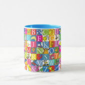 Dr. Seuss's ABC-Muster für farbenfrohe Blockbuchst Tasse (Zentrum)