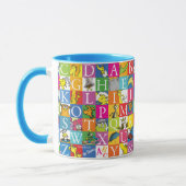 Dr. Seuss's ABC-Muster für farbenfrohe Blockbuchst Tasse (Links)