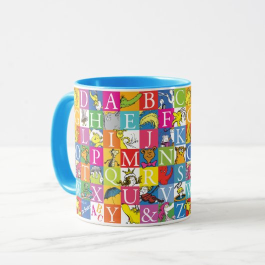 Dr. Seuss's ABC-Muster für farbenfrohe Blockbuchst Tasse (Vorderseite Links)