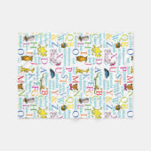 Dr. Seuss's ABC-Muster mit Worten Fleecedecke (Vorderseite (Horizontal))