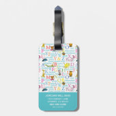 Dr. Seuss's ABC-Muster mit Worten Gepäckanhänger (Rückseite vertikal)