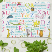 Dr. Seuss's ABC-Muster mit Worten Geschirrtuch (Gefaltet)