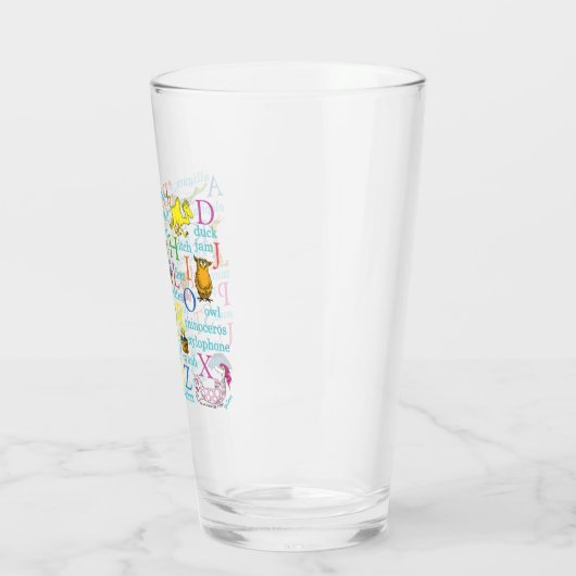Dr. Seuss's ABC-Muster mit Worten Glas (Links)