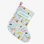 Dr. Seuss's ABC-Muster mit Worten Großer Weihnachtsstrumpf (Vorderansicht (hängend))