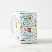 Dr. Seuss's ABC-Muster mit Worten Kaffeetasse (Vorderseite Links)