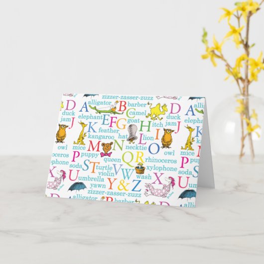 Dr. Seuss's ABC-Muster mit Worten Karte (Gelbe Blume)