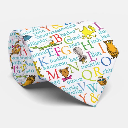 Dr. Seuss's ABC-Muster mit Worten Krawatte (Gerollt)