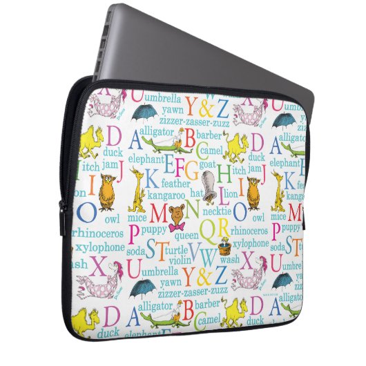 Dr. Seuss's ABC-Muster mit Worten Laptopschutzhülle (Vorne Rechts)