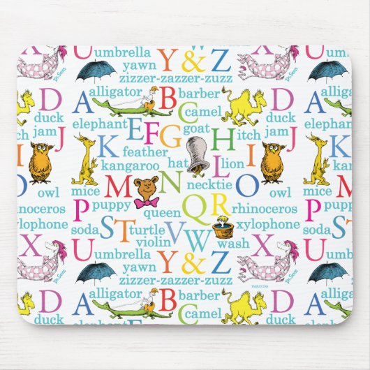 Dr. Seuss's ABC-Muster mit Worten Mousepad (Vorne)
