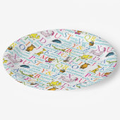 Dr. Seuss's ABC-Muster mit Worten Pappteller (Schrägansicht)