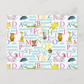 Dr. Seuss's ABC-Muster mit Worten Postkarte (Vorderseite)