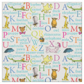 Dr. Seuss's ABC-Muster mit Worten Stoff (Nahaufnahme)