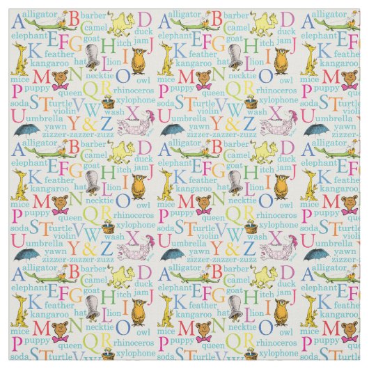 Dr. Seuss's ABC-Muster mit Worten Stoff (Muster)