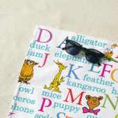 Dr. Seuss's ABC-Muster mit Worten Strandtuch (Beispiel)