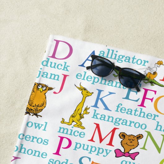 Dr. Seuss's ABC-Muster mit Worten Strandtuch (Beispiel)