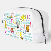 Dr. Seuss's ABC-Muster mit Worten Waschbeutel (Rechte Ecke)