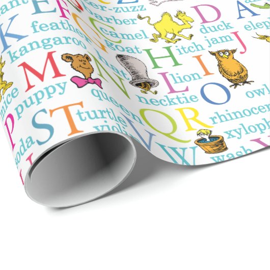 Dr. Seuss's ABC Pattern with Words Geschenkpapier (Rolleneckpunkt)