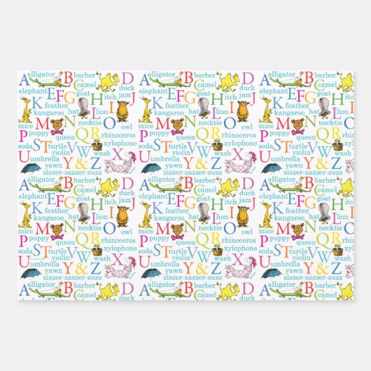 Dr. Seuss's ABC Pattern with Words Geschenkpapier Set (Vorderseite 3)