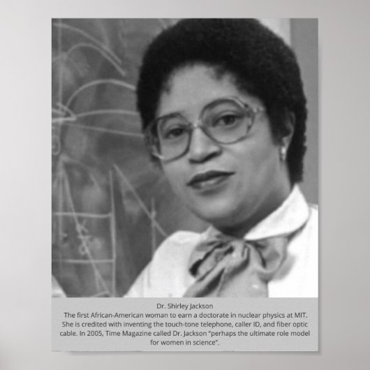 Dr. Shirley Jackson - Afroamerikanischer Erfinder Poster (Vorne)