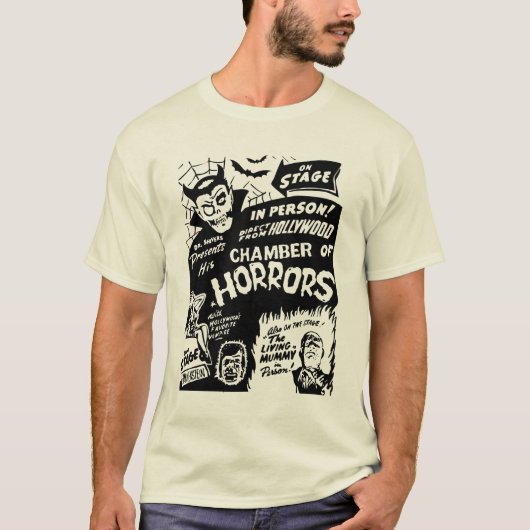 Dr. Shivers Chamber des Horrorspook-Show-Plakats T-Shirt (Vorderseite)