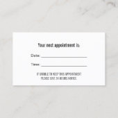 Dr. Smile Dentist Zahnarztklinik Ernennung Terminkarte (Rückseite)