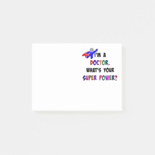 Dr. Superhero-Design Post-it Klebezettel (Vorderseite)