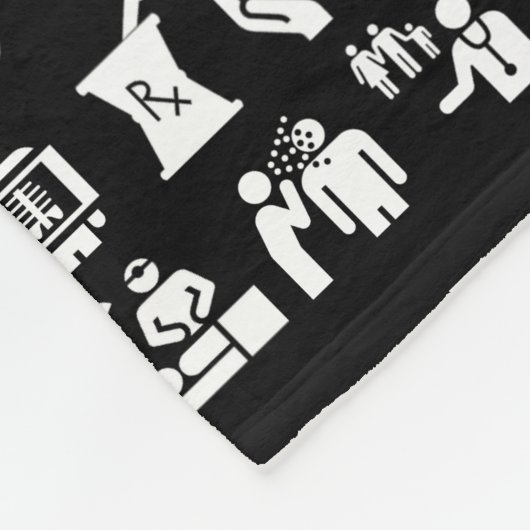 Dr. Symbols Medical Medley Fleecedecke (Ecke)