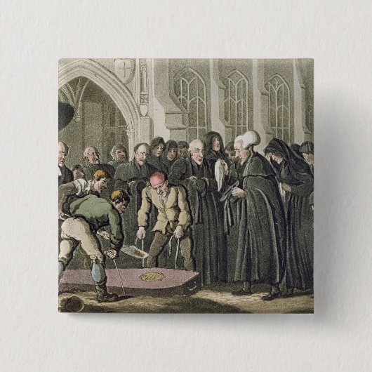 Dr. Syntax am Begräbnis seiner Ehefrau, von 'zu Button (Vorderseite)