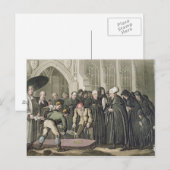 Dr Syntax bei der Beerdigung seiner Ehefrau, von ' Postkarte (Vorne/Hinten)