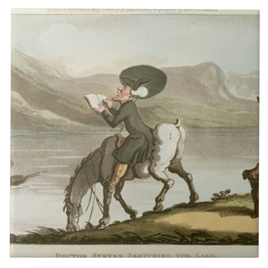 Dr. Syntax, die den See skizziert Fliese (Vorderseite)