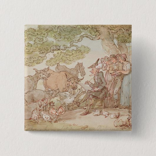 Dr. Syntax, die nach Natur skizziert Button (Vorderseite)