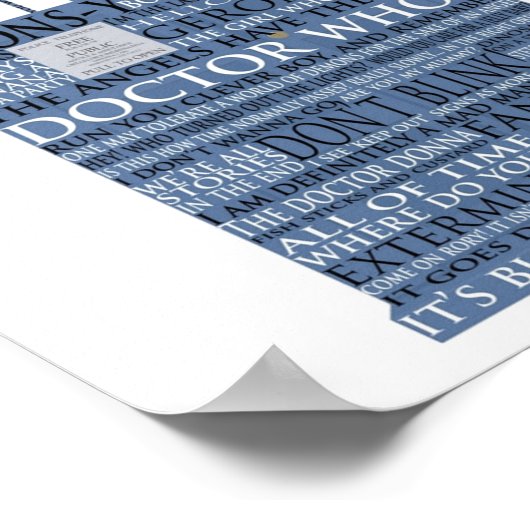 Dr. Who Whovian Fans Poster (Ecke)