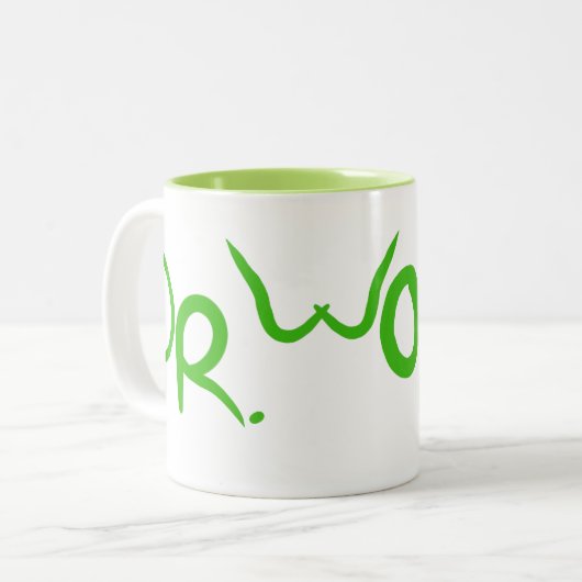 Dr. Worm Zweifarbige Tasse (Vorderseite Links)