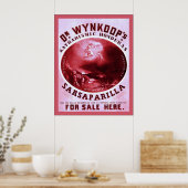 Dr. Wynkoop's Sarsaparilla ~ Vintage Werbung Poster (Küche)