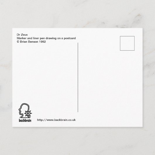 Dr. Zeus Postkarte (Rückseite)