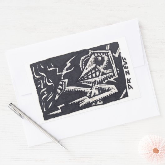 Dr. Zeus Rechteckiger Aufkleber (Umschlag)