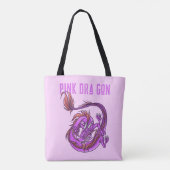 Dra Gon - Pink-Drache Comic-Stil Tasche (Rückseite)